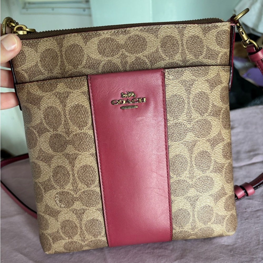 Coach Crossbody Bag - Brown and Red